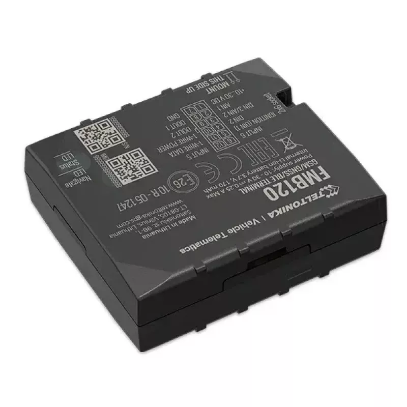 Teltonika FMB120 automobilinis GPS sekiklis, juodas, atsparus dulkėms