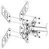 Techly Universalus adapteris VESA 200x200 iki 400x400 juodas ICA-LCD G11A