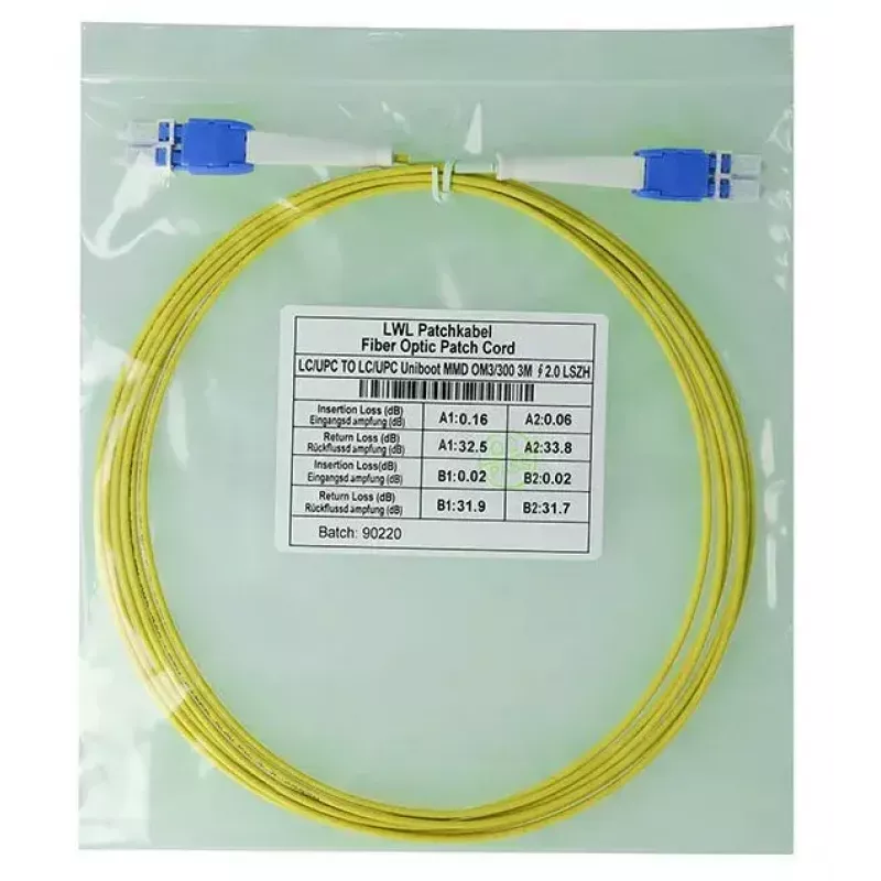 Skiemo pluošto kabelis BlueOptics SFP8181BU0.5MK 0,5 m LC geltonas