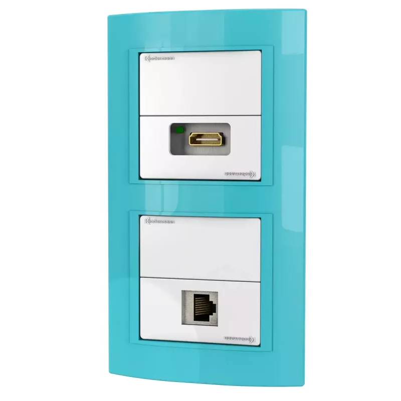 Sieninis lizdas RJ-45 + HDMI Kindermann 7456 000 544