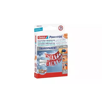 TESA Powerstrips Transparent DECO tvirtinimo lipdukai, 16 vnt.