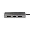 StarTech.com 3 prievadų USB-C kelių monitorių adapteris, USB Type-C į 3x DisplayPort 1.4 MST šakotuvas, trigubas 4K 60Hz DP nešiojamojo kompiuterio ekrano išplėtimo / skirstytuvas, HDR, ilgas integruotas kabelis - tik Windows
