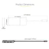 StarTech.com 3 prievadų USB-C kelių monitorių adapteris, USB Type-C į 3x DisplayPort 1.4 MST šakotuvas, trigubas 4K 60Hz DP nešiojamojo kompiuterio ekrano išplėtimo / skirstytuvas, HDR, ilgas integruotas kabelis - tik Windows