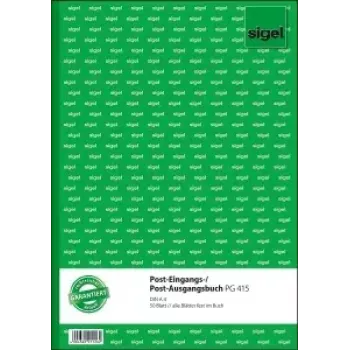 Užrašų knyga Sigel PG415 A4 50 lapų kietu viršeliu žalia balta