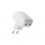 Sieninis įkroviklis d bramante re-charge Pro EU Flat 2×USB-C 20W Baltas (patalpoms)