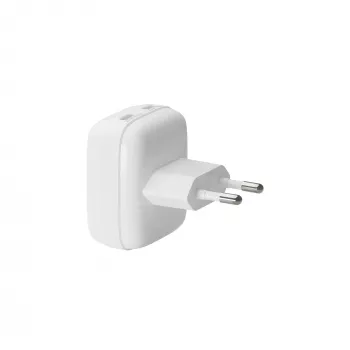 Sieninis įkroviklis d bramante re-charge Pro EU Flat 2×USB-C 20W Baltas (patalpoms)