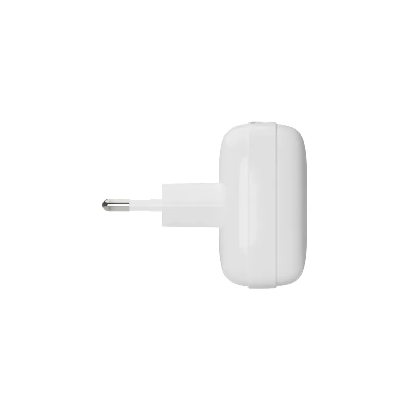 Sieninis įkroviklis d bramante re-charge Pro EU Flat 2×USB-C 20W Baltas (patalpoms)