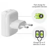 Sieninis įkroviklis d bramante re-charge Pro EU Flat 2×USB-C 20W Baltas (patalpoms)