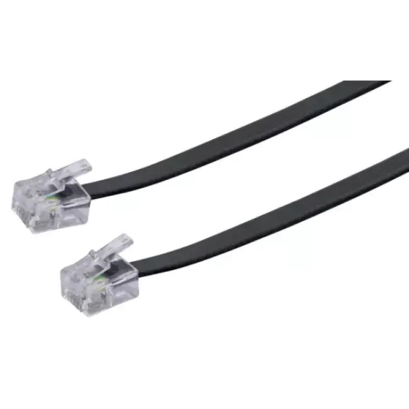 Telefono kabelis Schwaiger RJ-11 – RJ-11, 6 m, juodas