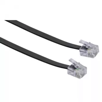 Telefono kabelis Schwaiger RJ-11 – RJ-11, 6 m, juodas