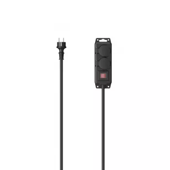 Hama 00223062 ilgintuvas lauko 2 m 2 lizdai IP44 juodas