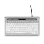 BakkerElkhuizen S-board 840 US Qwerty, Tenkeyless (80-87%), Laidinė, USB, žirkliniai jungikliai, QWERTY, šviesiai pilka, balta