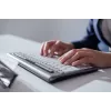 BakkerElkhuizen S-board 840 US Qwerty, Tenkeyless (80-87%), Laidinė, USB, žirkliniai jungikliai, QWERTY, šviesiai pilka, balta