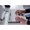 BakkerElkhuizen S-board 840 US Qwerty, Tenkeyless (80-87%), Laidinė, USB, žirkliniai jungikliai, QWERTY, šviesiai pilka, balta