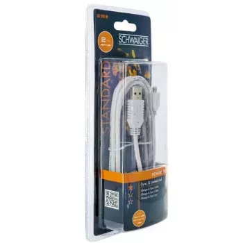 USB laidas Schwaiger LK200M532 2 m USB A Micro-USB A baltas