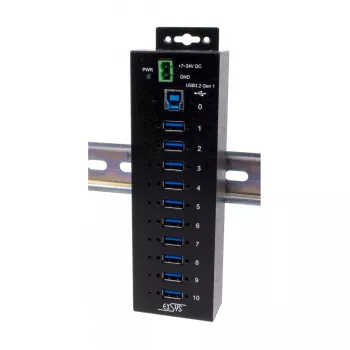 USB 3.2 Gen 1 šakotuvas EXSYS EX-1510HMVS, 11 prievadų, metalinis korpusas