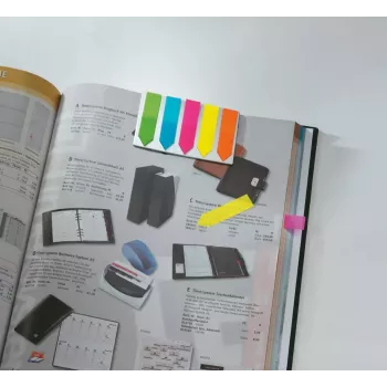 Žymekliai Sigel HN611 Flexible Bookmark mėlyna, žalia, violetinė, geltona, oranžinė 125 vnt.