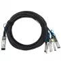 Tinklo kabelis BlueOptics DAC-QSFP-4SFP-10G-3M-BL QSFP28 4xSFP28 InfiniBand 3m Juodas