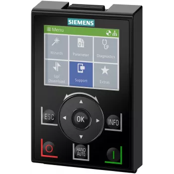 Siemens 6SL3255-0AA00-4JA2 valdymo skydelis su jutikliniu ekranu SINAMICS G IOP-2