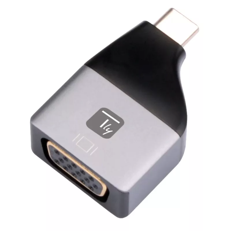 Techly IADAP USBC-VGAC USB-C į VGA adapteris 1920 x 1200 pikselių juoda, sidabrinė