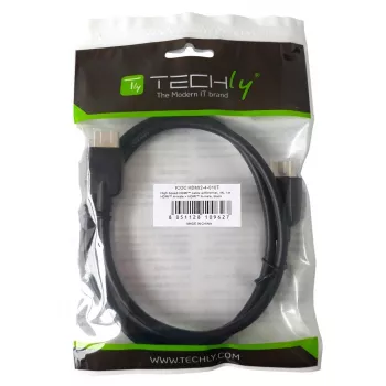 Techly ICOC HDMI2-4-010T HDMI laidas 1 m HDMI A tipo (standartinis) juodas
