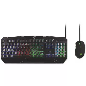 MediaRange MRGS102 žaidimų klaviatūra ir pelė USB QWERTZ juoda RGB