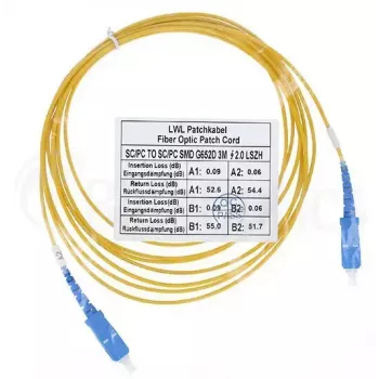 Skiemeninis šviesolaidinis kabelis BlueOptics SFP2222BU5MK SC G.657.A1 5 m geltonas
