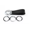 Raktų pakabukas TROIKA KR8-02/LE juoda sidabrinė oda 31mm