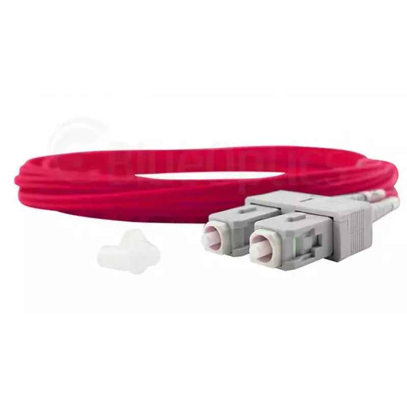Skaidulinės optikos kabelis BlueOptics SFP3233FU0.5MK SC ST OM4 0,5 m, rausvos spalvos