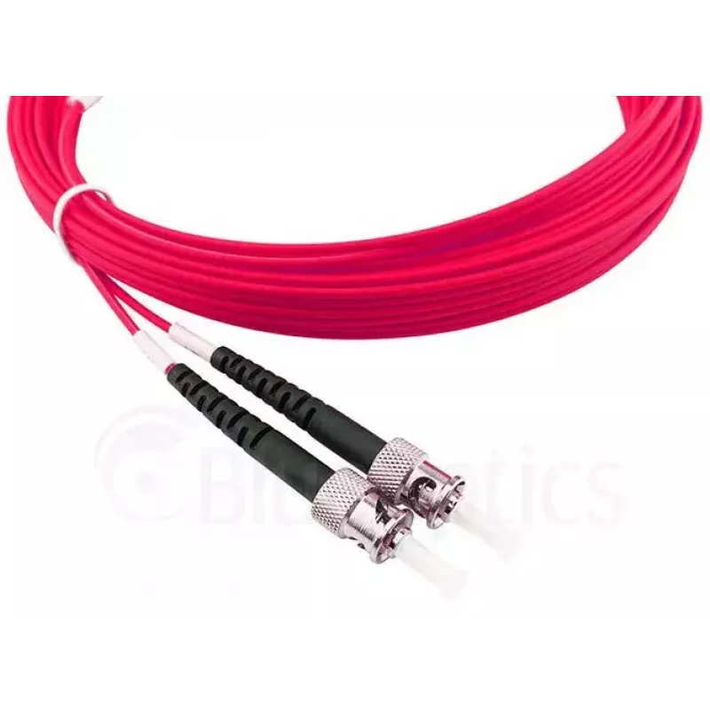 Skaidulinės optikos kabelis BlueOptics SFP3233FU0.5MK SC ST OM4 0,5 m, rausvos spalvos