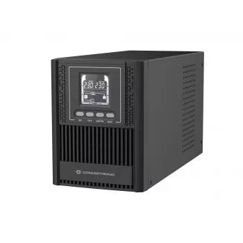 Conceptronic ZEUS52E1K 1000VA 900W Online Tower UPS, IEC, Double-conversion (Online), 1 kVA, 900 W, Sinusinė, 220 V, 240 V