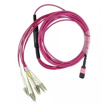 BlueOptics CBL-MPO12-4LC-OM4-15M-BO InfiniBand šviesolaidinis kabelis MPO 4x LC 15m