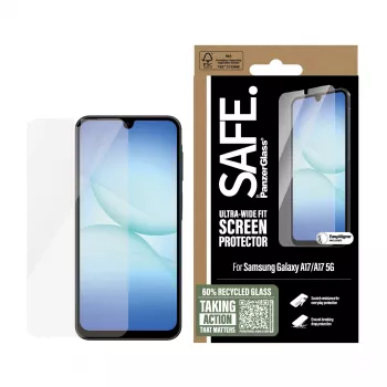 PanzerGlass SAFE. by ® Apsauginis stiklas Samsung Galaxy A17 | A17 5G | Ultra-Wide Fit su EasyAligner