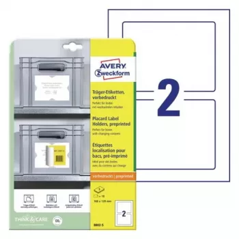 Avery Placard Label Holders 8002-5 šviesiai pilki lipnūs etikečių laikikliai A4
