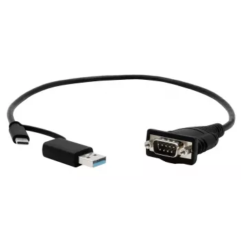 EXSYS EX-23001 serijinis kabelis juodas 0,5 m USB Type-A USB Type-C DB-9