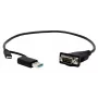 EXSYS EX-23001 serijinis kabelis juodas 0,5 m USB Type-A USB Type-C DB-9