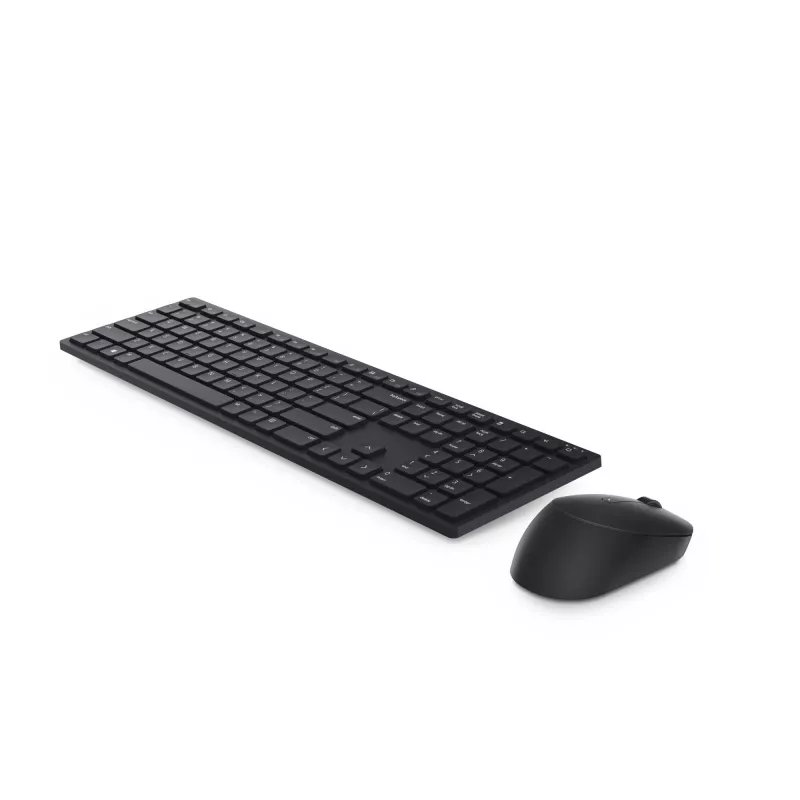 DELL Pro belaidė klaviatūra ir pelė KM5221W – UK (QWERTY) – juoda, pilno dydžio (100%), RF belaidis ryšys, QWERTY, juoda, su pele