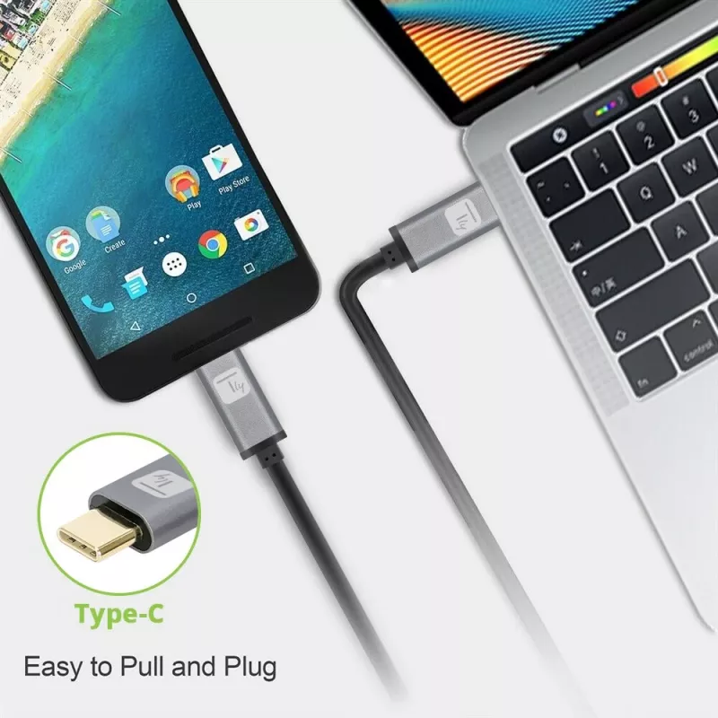 Techly ICOC-MUSB322-CM-010 USB 3.2 Gen 2 kabelis, USB-C kištukas, 1 m, juodas