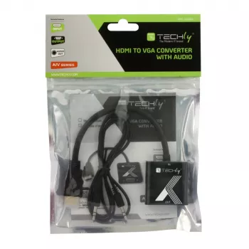 Techly HDMI į VGA adapteris su garso lizdu