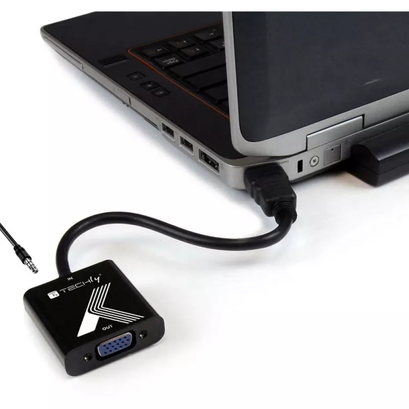 Techly HDMI į VGA adapteris su garso lizdu