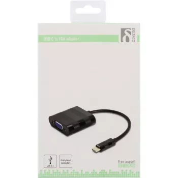 Deltaco USBC-VGA vaizdo kabelio adapteris