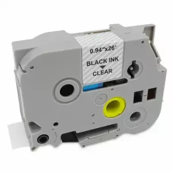 Juostelė etiketėms MediaRange MRBTZ151, suderinama su Brother TZ-151, 24 mm x 8 m, juoda ant skaidraus, laminuota