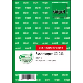 Verslo forma Sigel SD033, A6, žalia, 80 lapų