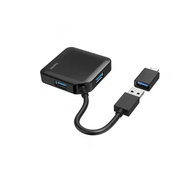 Hama USB 3.2 Gen 1 4 prievadų USB Hub su USB-C adapteriu