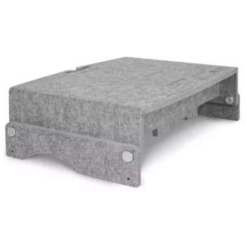 BakkerElkhuizen Q-riser 110 Circular 76.2 cm stovas monitoriui pilka