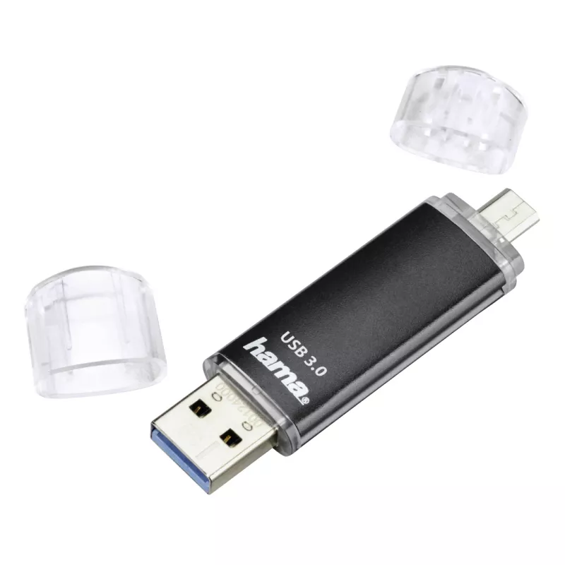 „Hama Laeta Twin“ USB atmintukas 256 GB USB Type-A / Micro-USB 3.2 Gen 1 (3.1 Gen 1) juodas