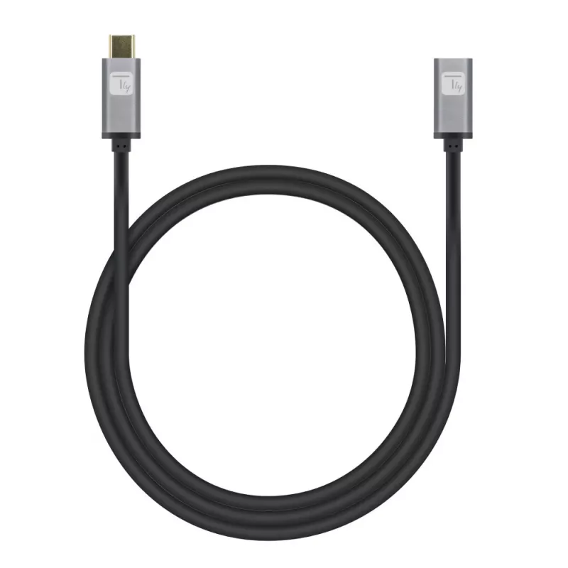 Techly USB 3.2 Gen 2 USB-C M/F Laidas 1m Juodas