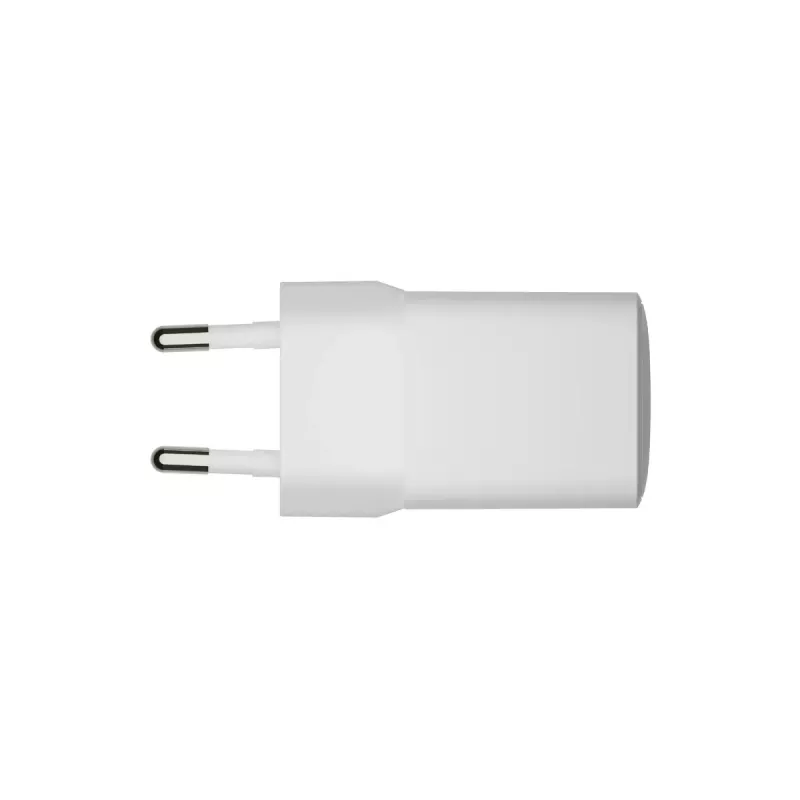 EU sieninis įkroviklis d bramante re-charge Pro — USB‑C 25W + USB‑A 18W, 110–240V, vidaus, baltas
