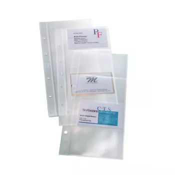 Biznio kortelių dėklų papildymo lapai Sigel VZ350, 80 kišenių