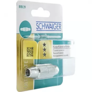 Koaksialinis jungtis Schwaiger KVB29 531 sidabrinis metalas plastikas